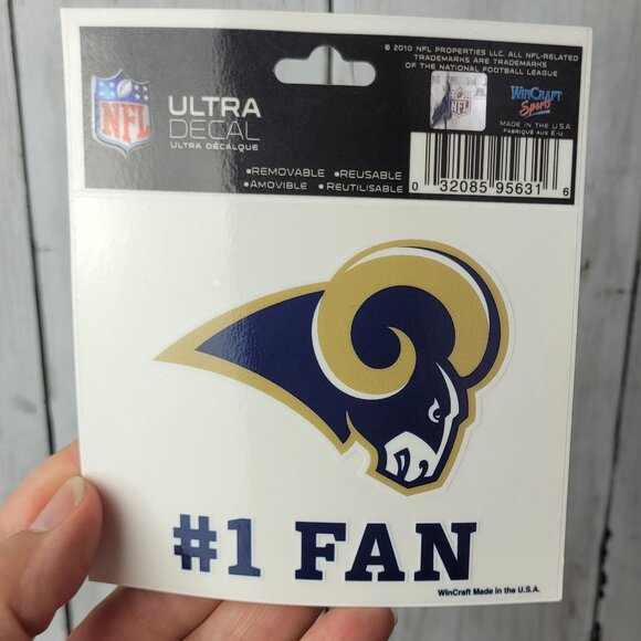 Vintage WinCraft ST. Louis Rams football plastic auto tag license plate &sticker - Picture 13 of 16